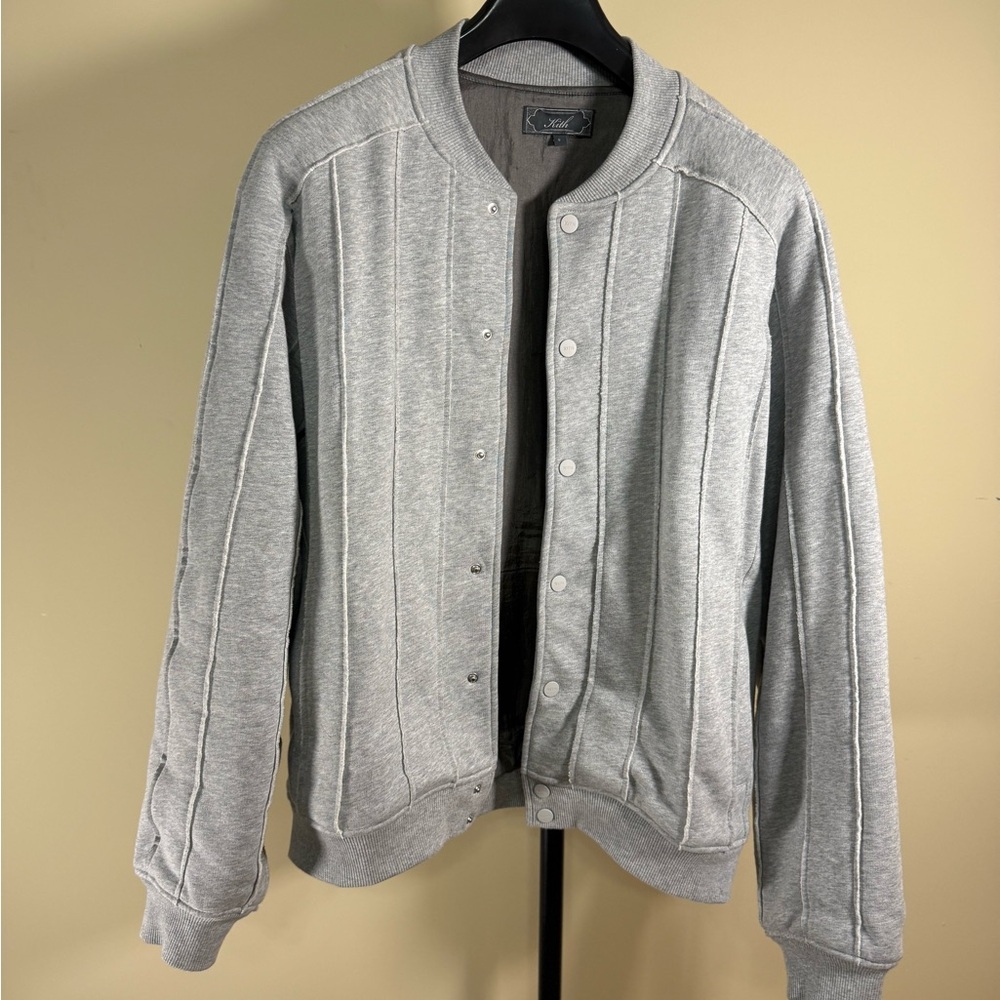 Kith Marvin Bomber Jacket color Heather Grey size Small   ( Runs big size up ) - Picture 7 of 9